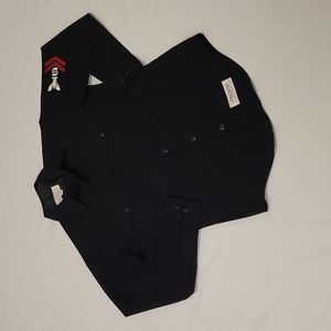 U.S. Navy Dress Shirt Button Up Longsleeve Made In USA Men's 15-33 15 33